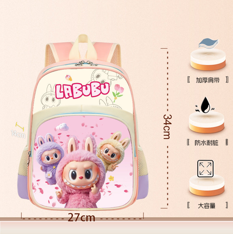 Cute Cartoon Stitch Kids Backpack for Kindergarten and School, Breathable and Waterproof Design with Thick Shoulder Straps