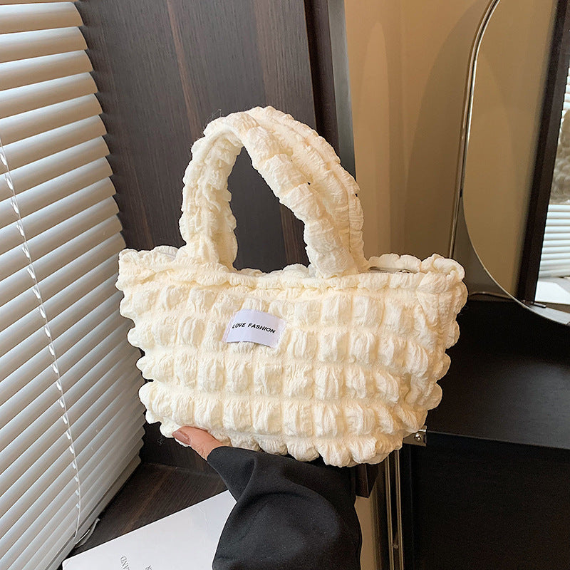 New Bubble Cloud Bag Commuter Shoulder Handbag Office Worker Large Capacity Summer Simple Korean Style Ins Women's Bag
