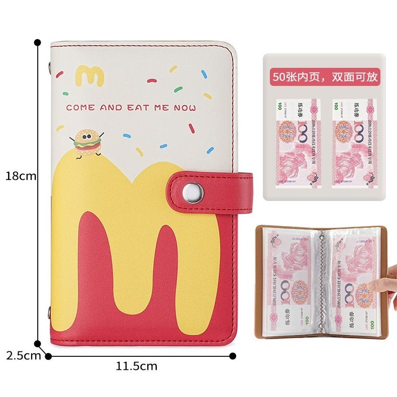 New [M Notes] Large-Capacity Saving Book Note Holder Commemorative Banknote Storage Book Financial Bag Ticket Holder
