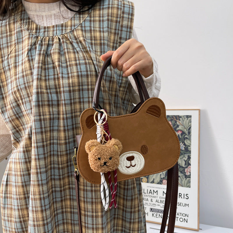 New Shoulder Bag Women's Frosted Cute Cat Fashion Commuter Lightweight Retro Minority Crossbody Bag