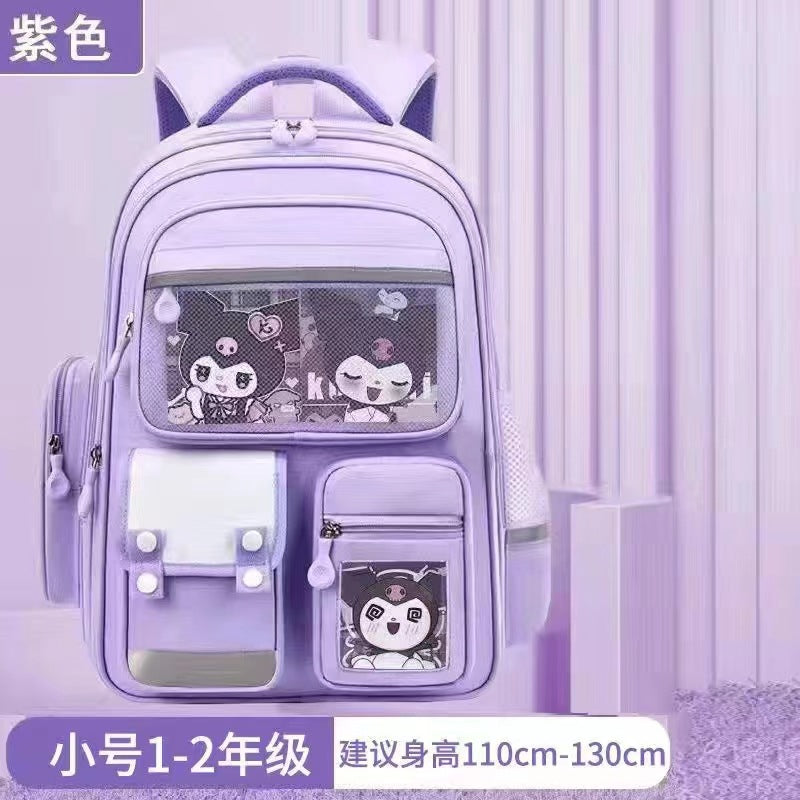 Cartoon Children's Schoolbag Burden-Reducing Spine Protection Large Capacity Breathable Waterproof