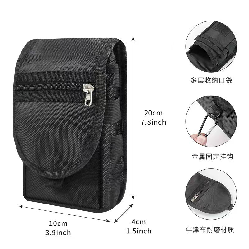 Multifunctional Waist Bag with Zipper Pocket and Pen Holder for Everyday Use