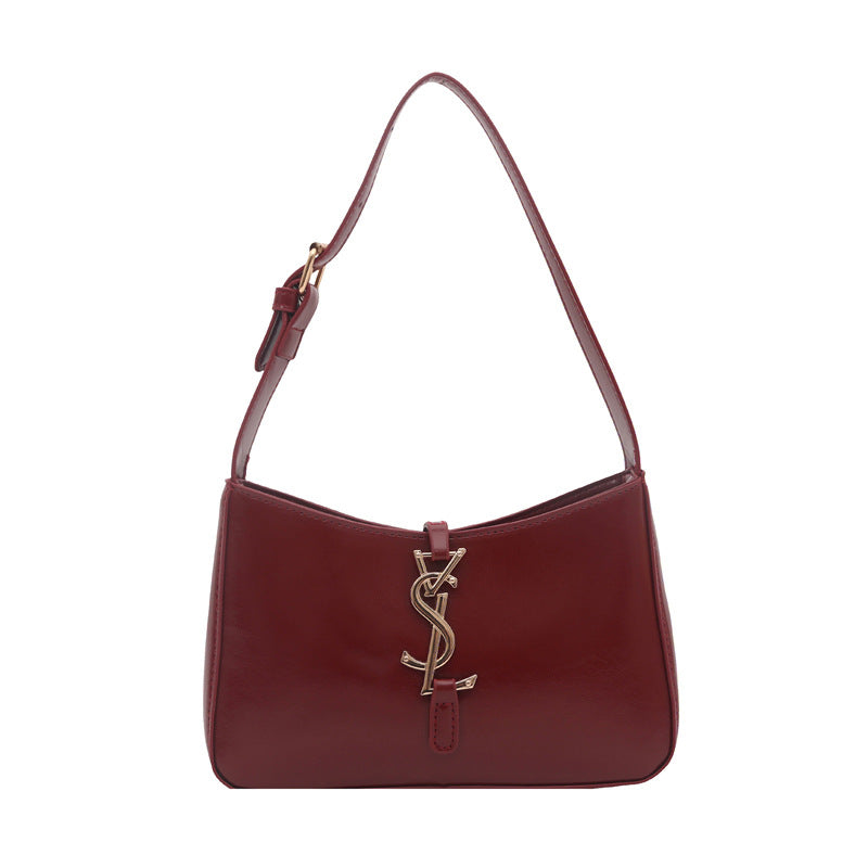 French Entry Lux Portable Small Square Bag Women's New Western Style All-Matching Shoulder Bag Commuter Underarm Bag
