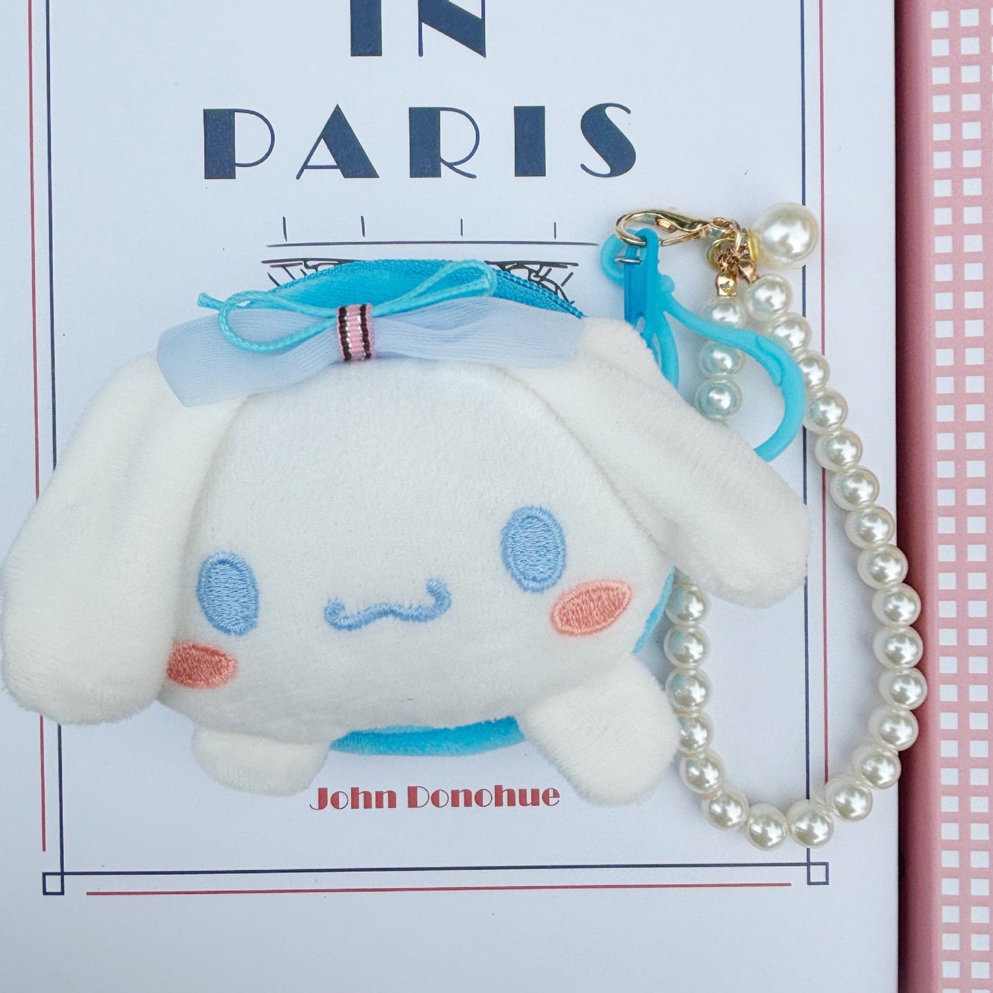 Cute Creative Coin Purse Cartoon Doll Ornaments Bead Necklace Lanyard Small Wallet Coin Bag Storage