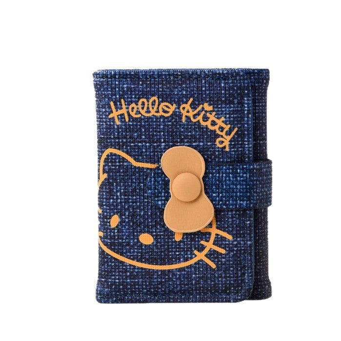 New Denim Pattern Coin Purse Multi-Functional Cute Mini Hello Kitty Portable Small Wallet for Women