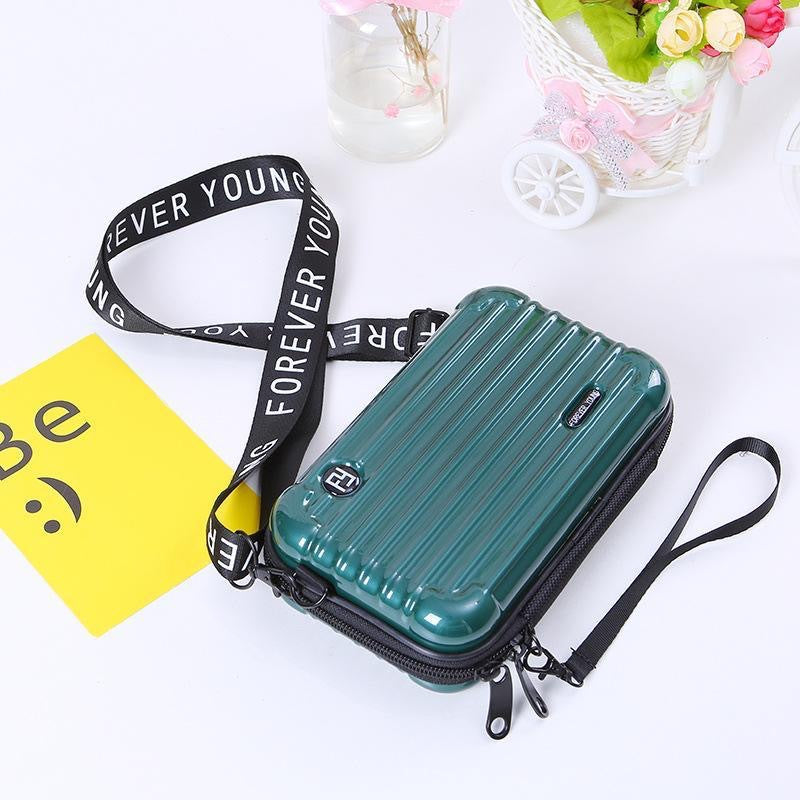 Stylish PC Hard Shell Cosmetic Bag with Adjustable Strap, Waterproof and Lightweight Travel Organizer for Everyday Use