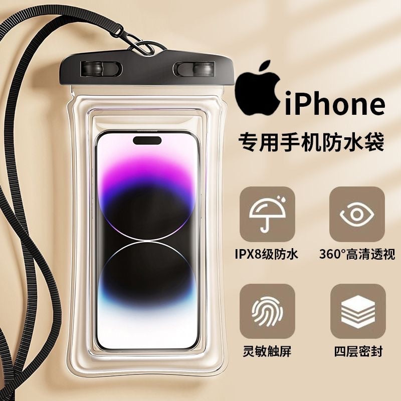 iPhone Waterproof Case with Touch Screen, IPX8 Rating for Swimming, Diving, Beach, and Outdoor Activities