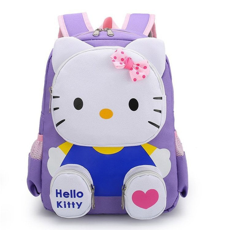 New Children's Bags Cartoon Spider-Man Hello Kitty Small Bookbag Kindergarten Boys and Girls 3-6 Years Old Backpack