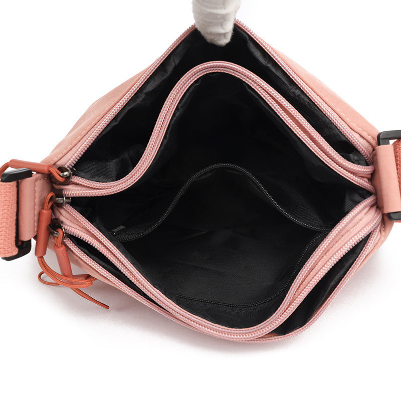 Multi-Compartment Women's Bag Casual Shoulder Stylish Simple and Versatile Lightweight Nylon Crossbody Cloth Bag Trendy