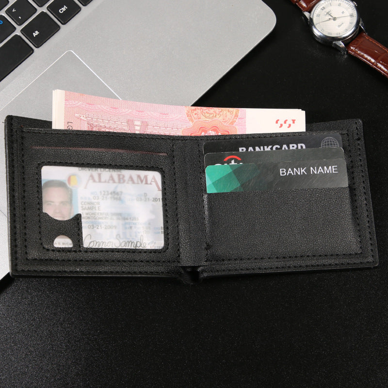 Men's Card Holder Wallet Short Design Business Leisure Dual-Use Wear-Resistant Practical