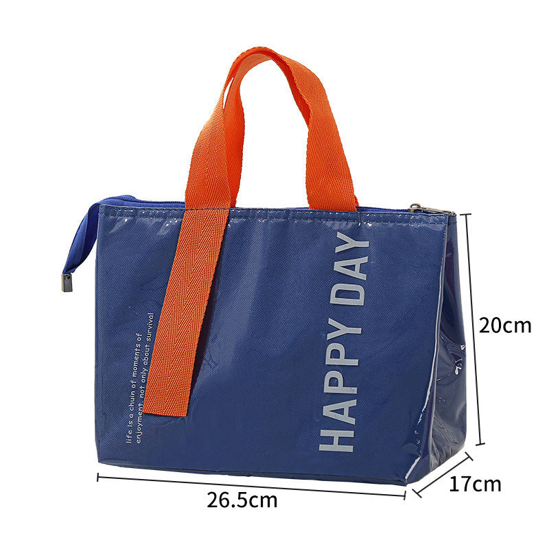 Insulated Bag Lunch Box Handbag Lunch Box Bag Thickened Waterproof Aluminum Foil Lunch Box Bag for Students to Bring Meals at Work