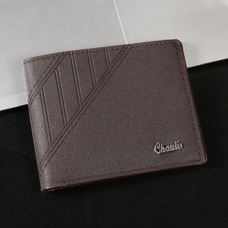 Men's Short Wallet Multiple Card Slots Lightweight and Wear-Resistant Pu Wallet with a Sense of Design Everyday Joker
