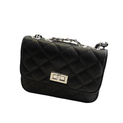 2025 Autumn New Quilted Chain Mini Crossbody Bag Women's Fashionable Small Square Shoulder Bag with Lock Clasp and Inner Pockets
