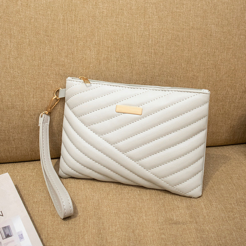 Embroidered Phone Bag for Women Large Capacity New Fashion All-Match Rhombus Clutch