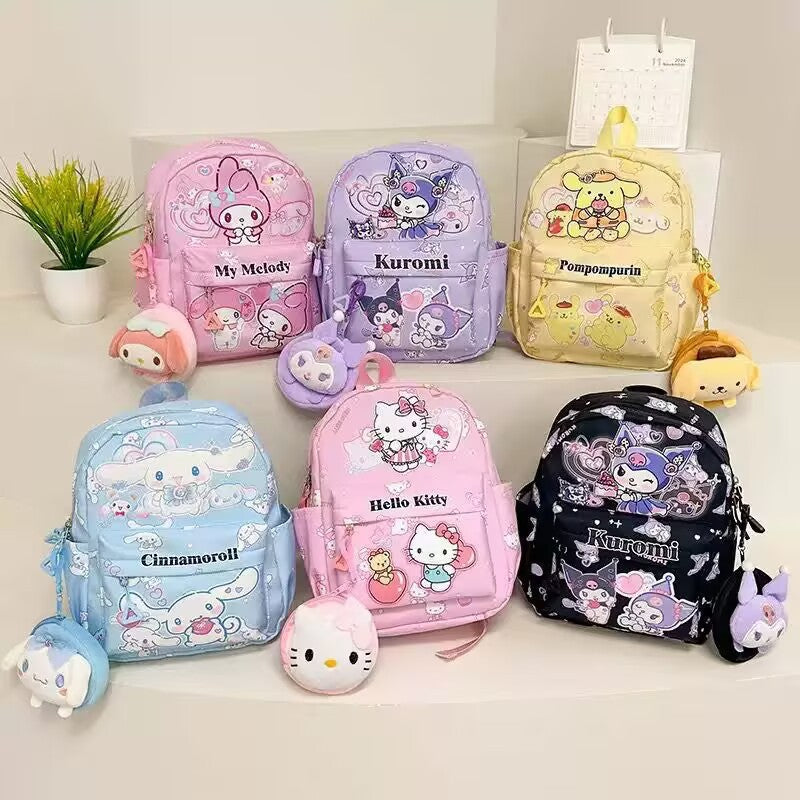 Cartoon Schoolbag Boys and Girls New Trendy Ultra-Light Good-looking Exquisite Kindergarten Parent-Child All-Match Backpack