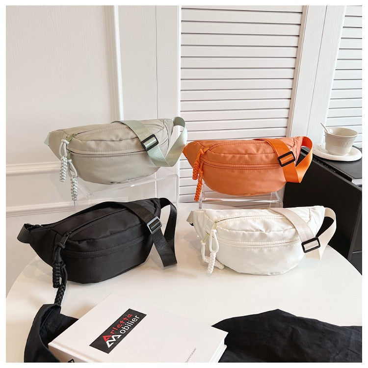 Mobile Phone Waist Bag Simple Fashion Brand Men's Japanese Lightweight Shoulder Bag Casual Sports Messenger Bag