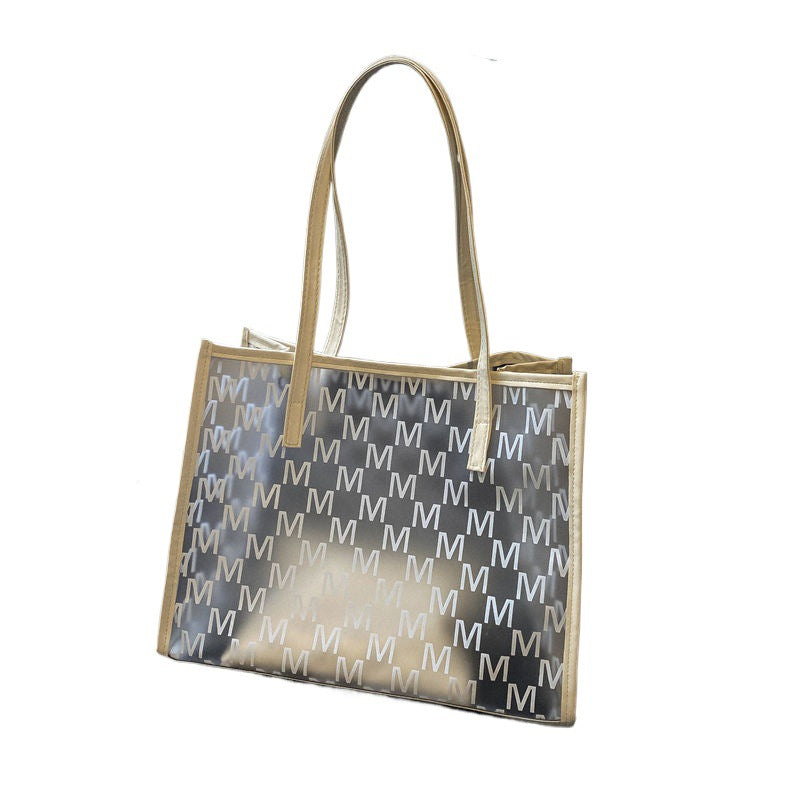 Large Capacity Transparent Bag for Women Summer New Trendy All-Matching Western Style Fashion Shoulder Bag