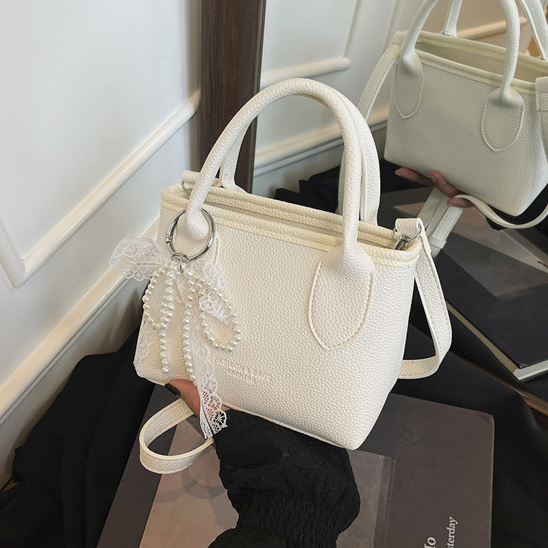 Simple Western Style Small Handbags Women's Summer New Bucket Bag Fashion All-Match Texture Women's Cross-Body Bag