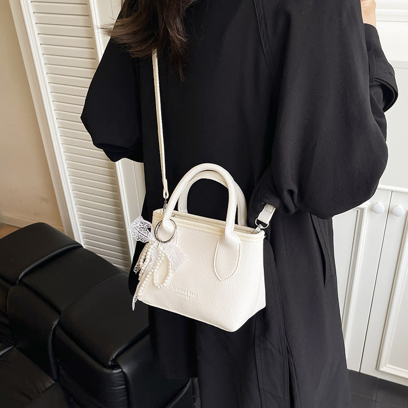 Simple Western Style Small Handbags Women's Summer New Bucket Bag Fashion All-Match Texture Women's Cross-Body Bag