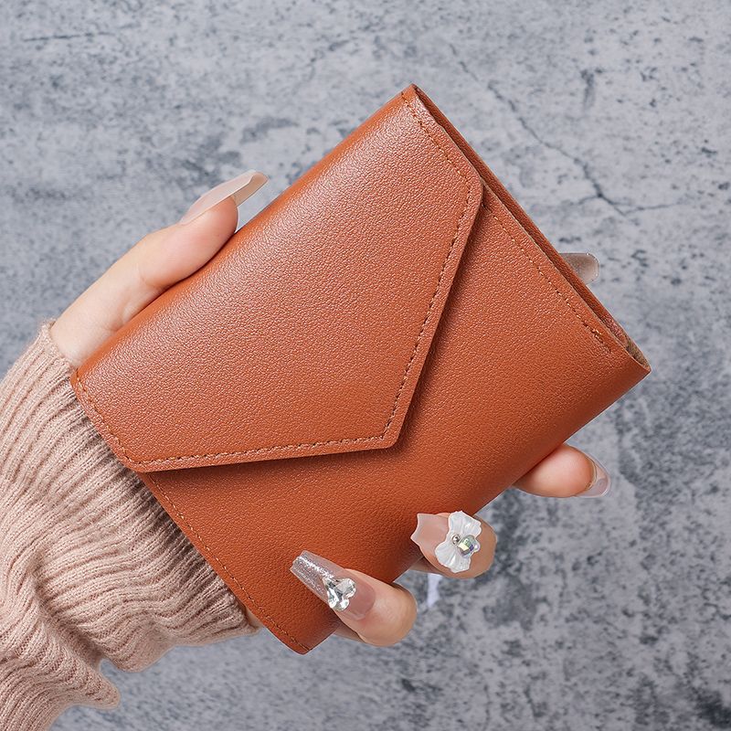 Cute Mini Wallet for Women with Envelope Design and Floral Nail Art, Perfect for Daily Use and Student Style