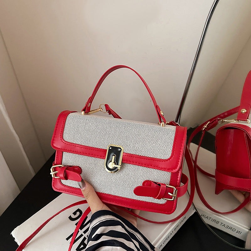 This Year's Popular New Trendy Contrast Color Western Style Ins Portable Shoulder Crossbody Ladies Square Pouch