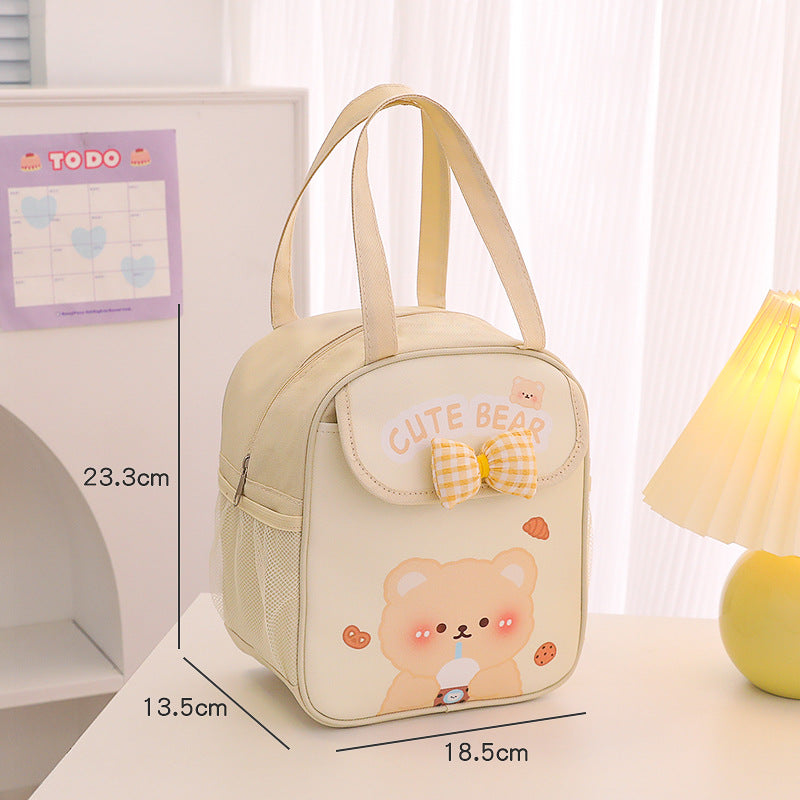 Student Heat Preservation Lunch Bag Buggy Bag Women's Large Capacity Lunch Box Bag Thickened Aluminum Foil Lunch Bag Bag
