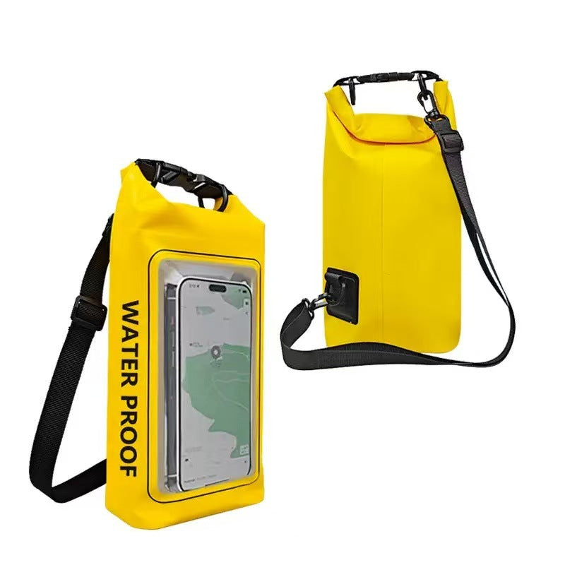 2L Waterproof PVC Bag with Phone Pocket for Outdoor Activities and Swimming - IPX6 Rated