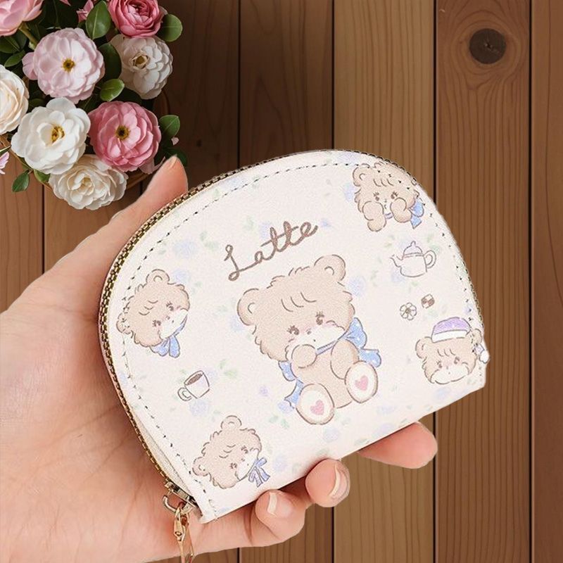 Large Capacity Portable Compact Multi-Functional Cute Mini Coin New Card Holder Fashion ID Card-Bit Zipper