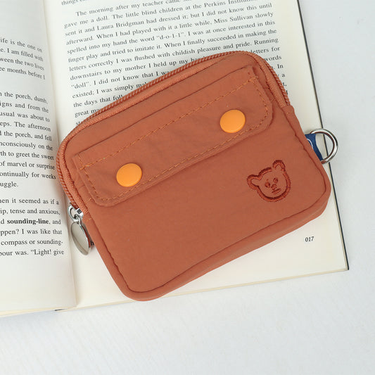 Japan and South Korea Zipper Change Waterproof Storage Bag Cute Simple Large Capacity Card Holder Driving License Clutch Fashion