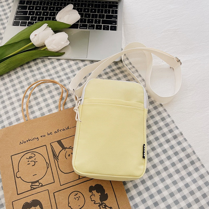Trendy Simple Casual Shoulder Messenger Bag New Fashion Cell Phone Bag Street Travel Western Style Small Square Bag