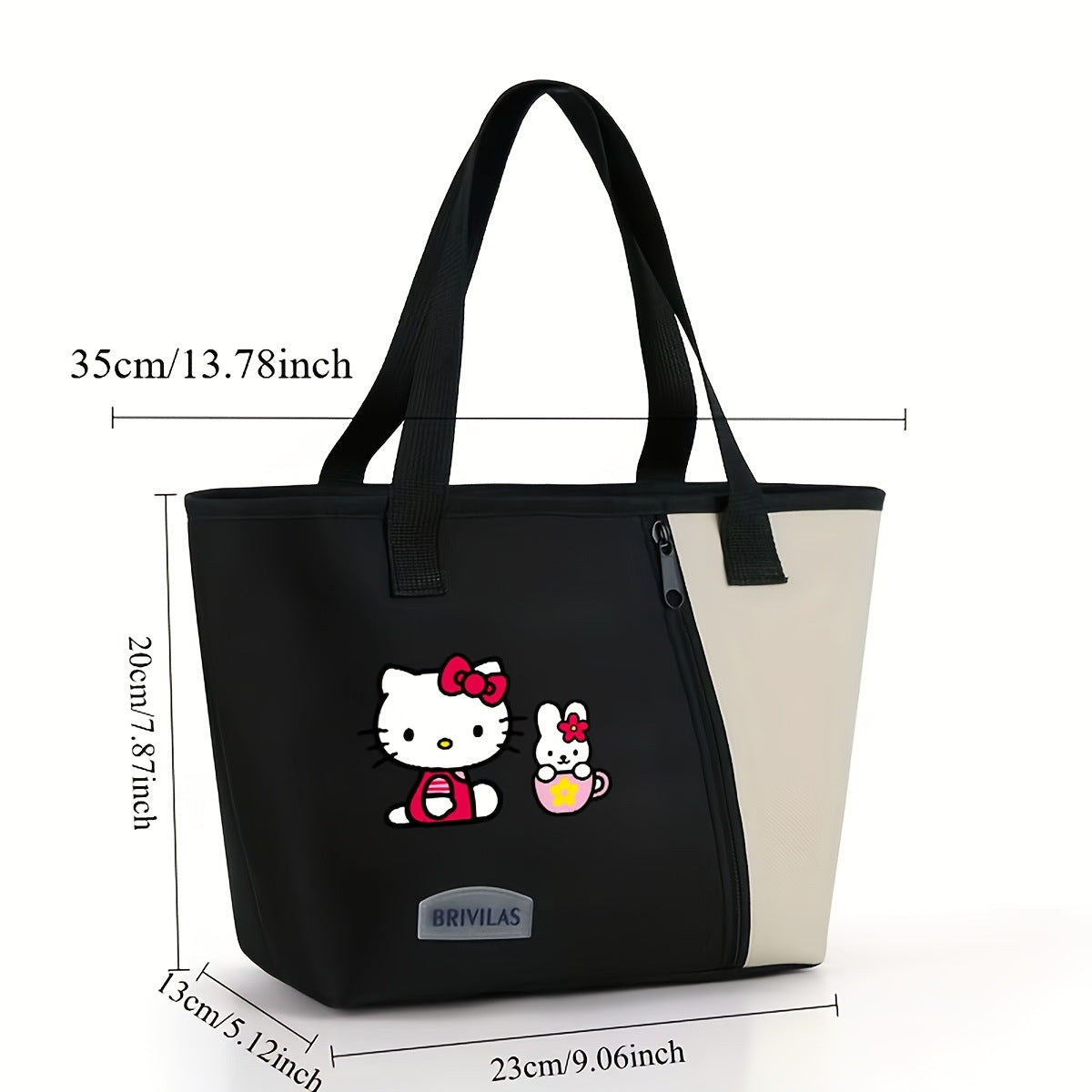 Cute Hello Kitty Printed Insulated Tote Bag for Lunch Storage and Daily Use - Stylish and Practical Design
