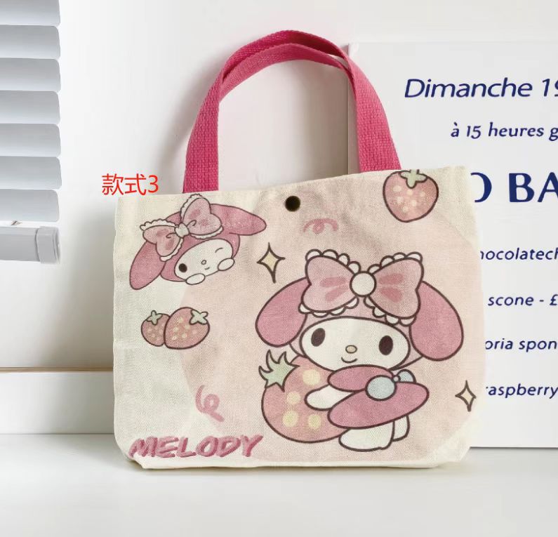 Striped Canvas Tote Bag with Custom Embroidery for Daily Use and Commuting