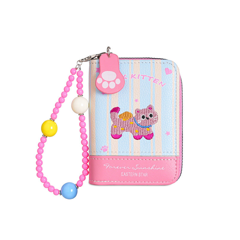 Wallet Ladies New Cute Sausage Dog Beaded Expanding Card Holder One Dopamine Good-looking Small Coin Purse