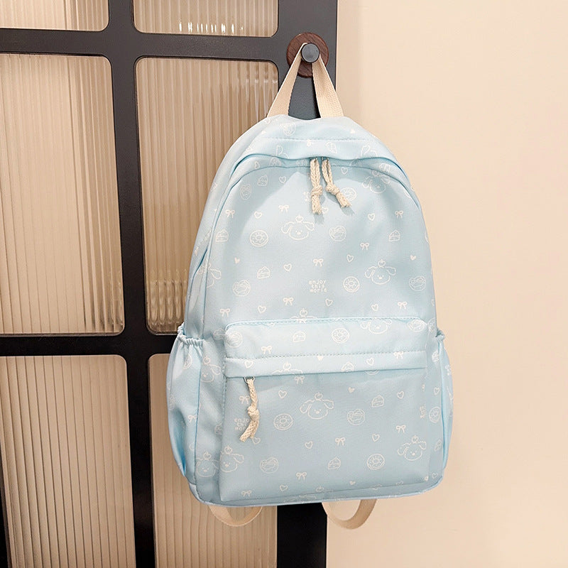 Bowknot Schoolbag Female College Student Simple Cute Girl Backpack Partysu Backpack