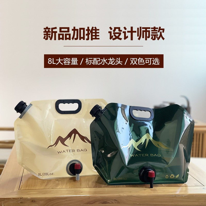 Outdoor Foldable Water Bag 8L Large Capacity Portable Camping Hiking Drinking Storage Tank
