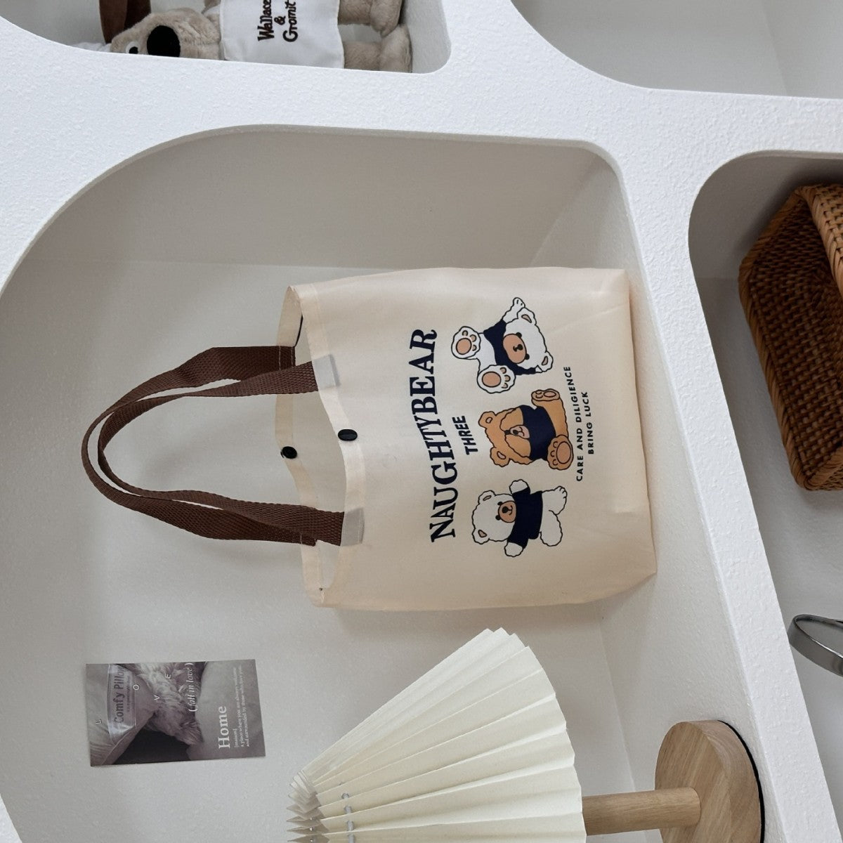 Bento Handbag New Bear Oxford Cloth Bag Student Portable Work Simple Canvas Bag