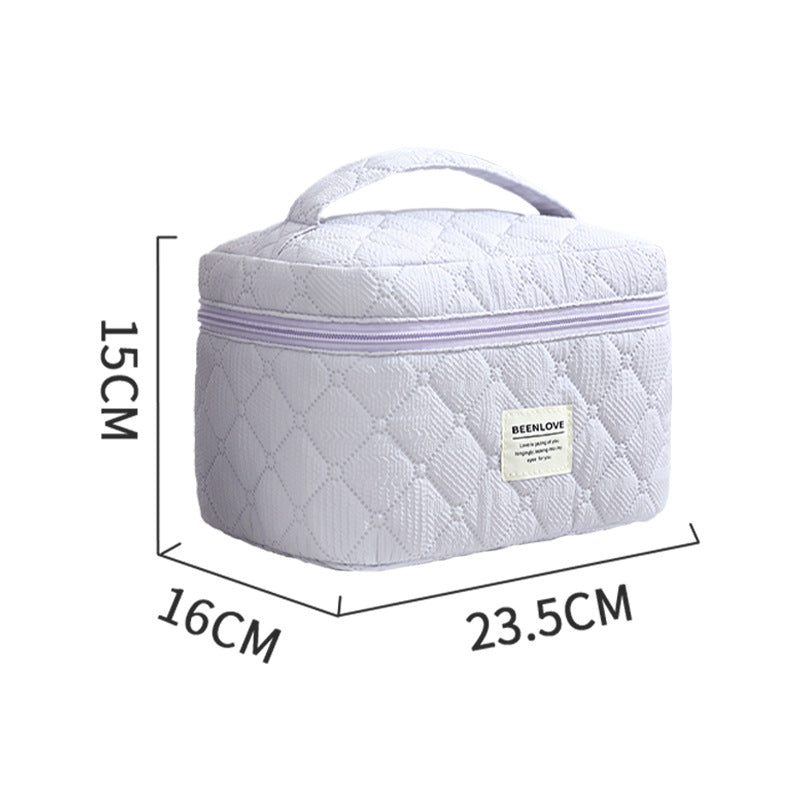 Women's Cosmetic Bag Travel Carrying Case Fashion Simple Design with Handle Convenient and Practical
