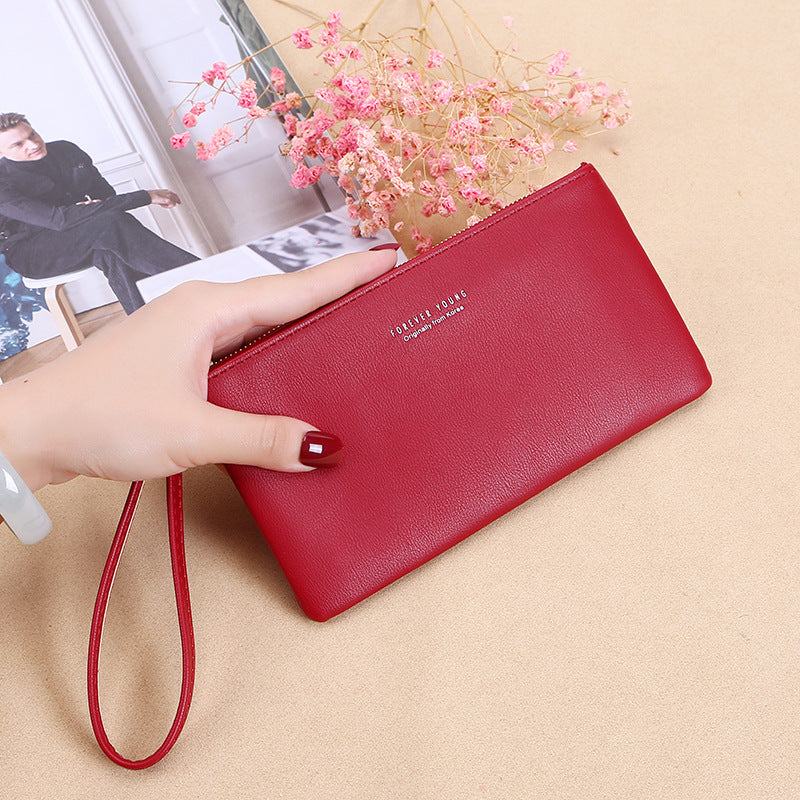 Korean Style Zipper Handbag Coin Purse Wallet New Women's Long Wallet Large Capacity Fashion All-Matching