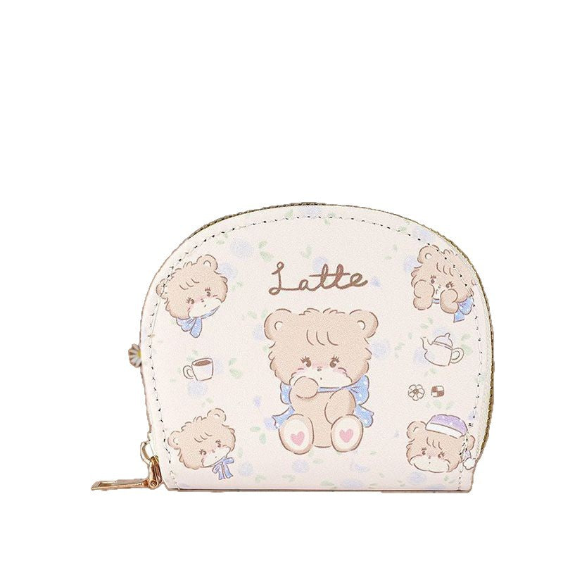 Large Capacity Portable Compact Multi-Functional Cute Mini Coin New Card Holder Fashion ID Card-Bit Zipper