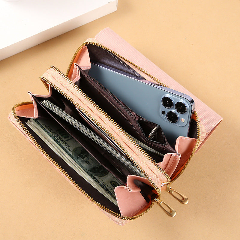 New Ladies Stylish and Versatile Crossbody Wallet Chain Design Card Storage City Simple Style Everyday Joker