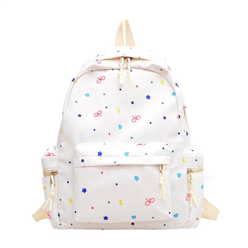 Cute Japanese Style Backpack for Students with Bow Pattern, Large Capacity and Breathable Design