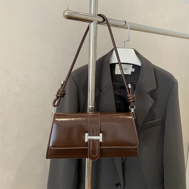 Elegant French-style Mini Tote Bag 2025 New Trendy Crossbody Shoulder Bag with Chic Buckle Design for Daily Wear