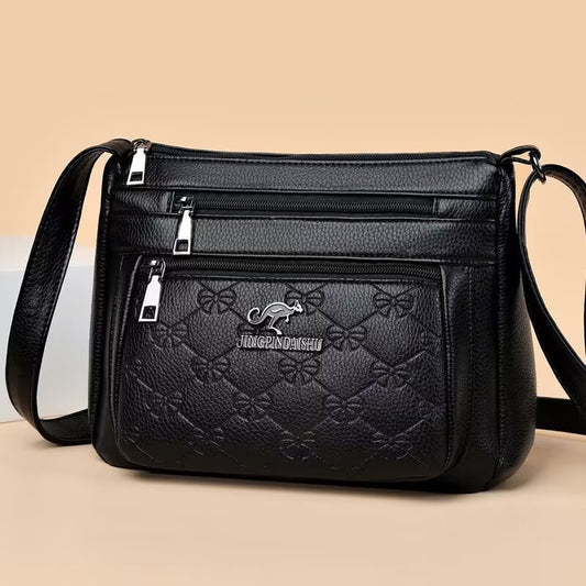 New Versatile Elegant Women Bag Soft Leather Shoulder Bag Fashion Crossbody Mother Bag