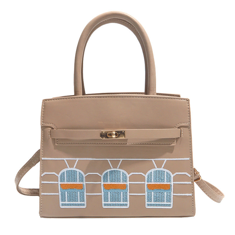 Spring New Small House Bag Women's High-Grade One-Shoulder Crossbody Portable Commuter Contrast Color Bag