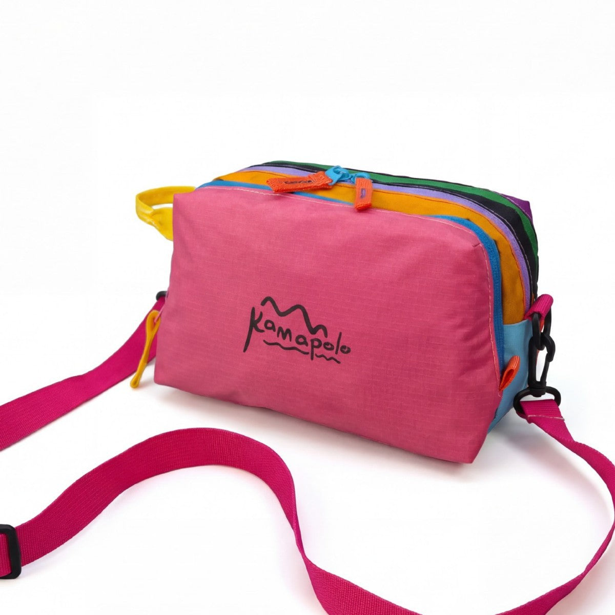 New Dopamine Color Matching Cosmetic Bag Multi-Zipper Design Portable Travel Toiletry Bag Unisex Fashion Practical