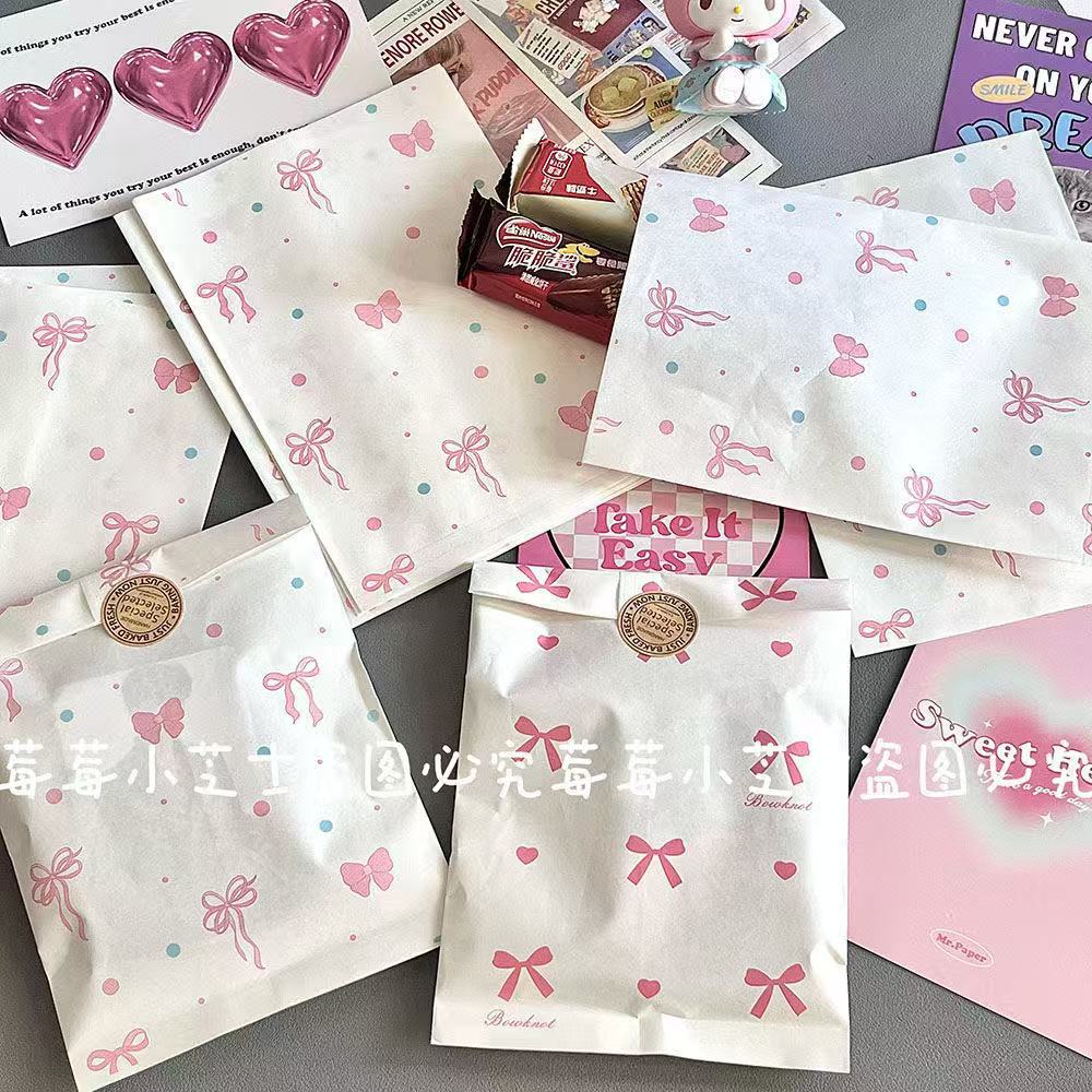 Cute Bowknot Pattern Paper Bags for Gifts, Cards, and Handmade Crafts - Perfect for DIY Packaging and Party Favors