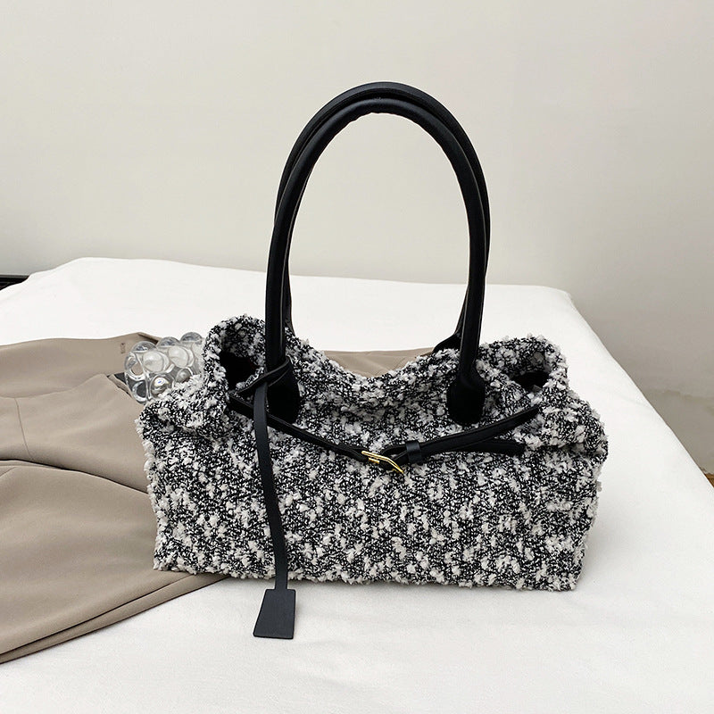 Underarm Bag Women's Fashion New Fashionable Retro Frosted Large Capacity Commuter Shoulder Big Handbag