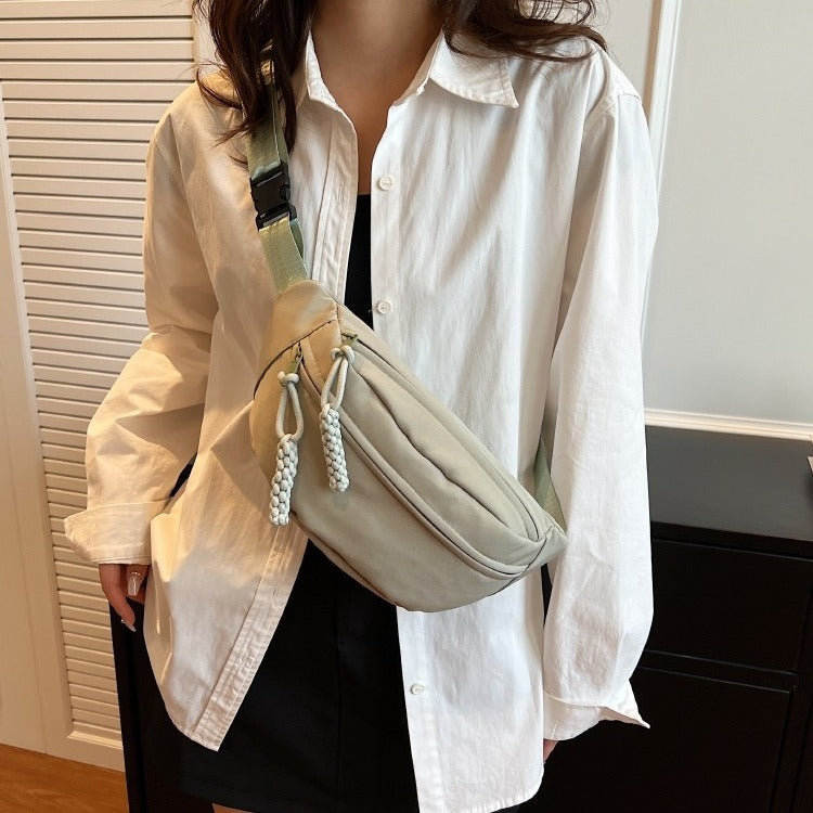 Mobile Phone Waist Bag Simple Fashion Brand Men's Japanese Lightweight Shoulder Bag Casual Sports Messenger Bag