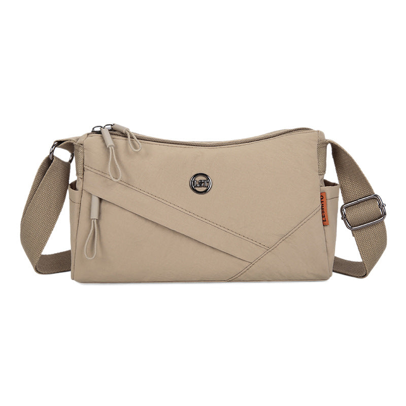 Stylish Oxford Fabric Crossbody Bag with Zipper Closure and Multiple Pockets for Daily Use