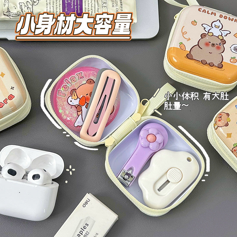 Coin Purse Capabala Mini Coin Pocket Portable Earphone Bag Cute Capybara Coin Key Case